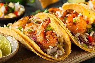 Mini Tacos aux crevettes